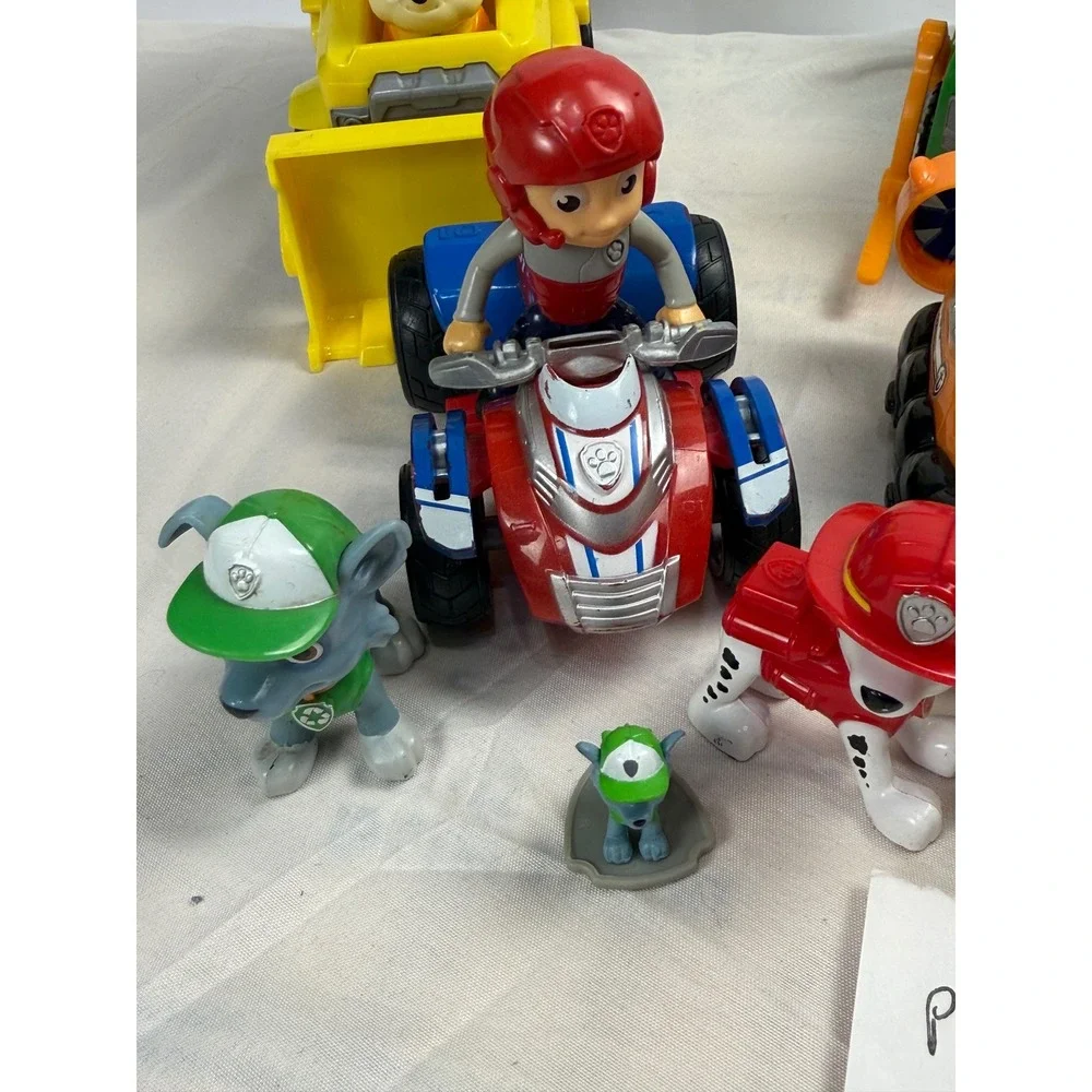 Paw Patrol Toy Vehicle Figures Chase Rubble Rocky Ryder Marshall Zuma Skye Lot 1